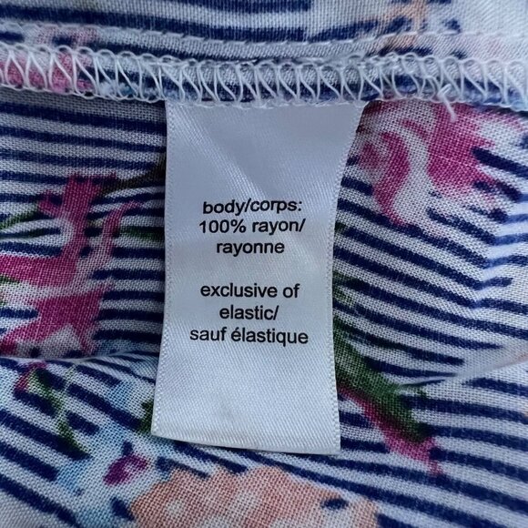 Maurices Cold Shoulder Long Sleeve Smocked Blouse Blue/Multi Women’s Size Small - Picture 9 of 9